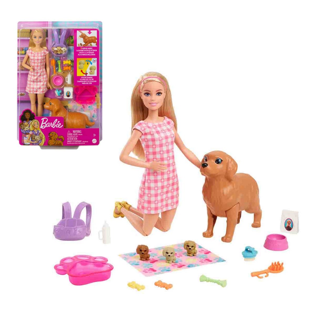 Barbie Sisters & Pets Cachorros Recién Nacidos